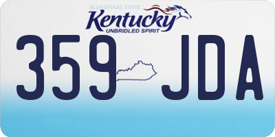 KY license plate 359JDA