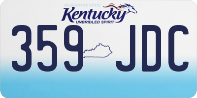 KY license plate 359JDC