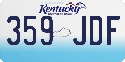 KY license plate 359JDF