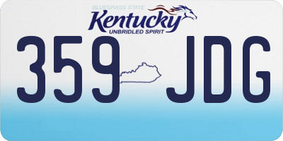 KY license plate 359JDG