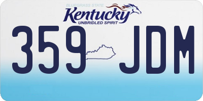 KY license plate 359JDM