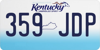 KY license plate 359JDP