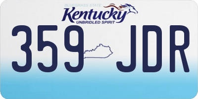 KY license plate 359JDR