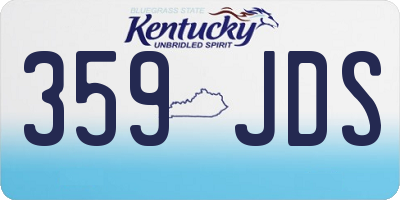 KY license plate 359JDS