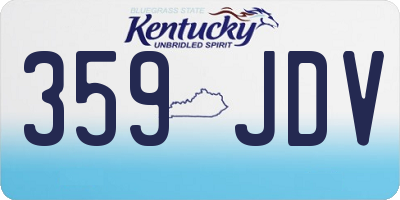 KY license plate 359JDV