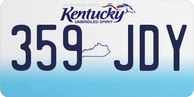 KY license plate 359JDY