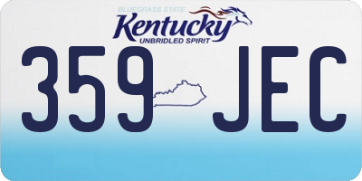 KY license plate 359JEC