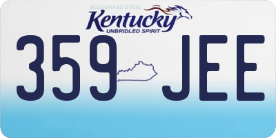 KY license plate 359JEE