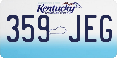 KY license plate 359JEG