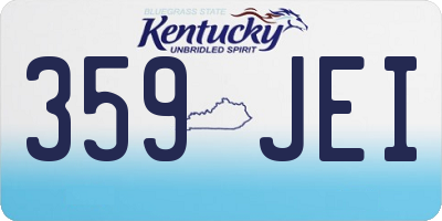 KY license plate 359JEI