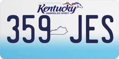 KY license plate 359JES