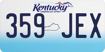 KY license plate 359JEX