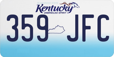 KY license plate 359JFC