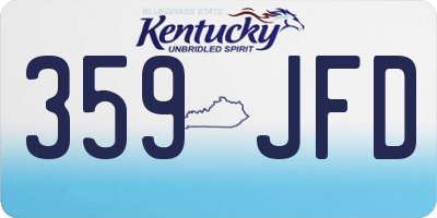 KY license plate 359JFD
