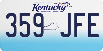 KY license plate 359JFE