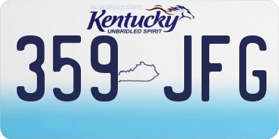 KY license plate 359JFG