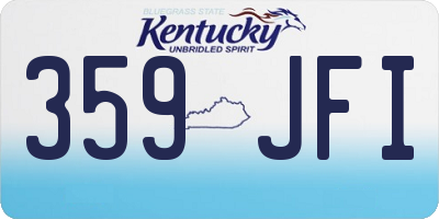 KY license plate 359JFI
