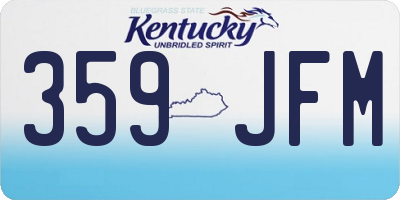 KY license plate 359JFM