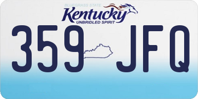 KY license plate 359JFQ