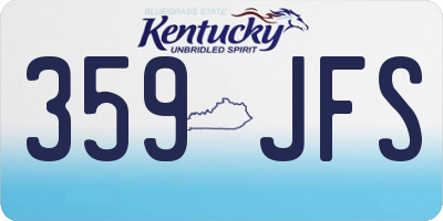KY license plate 359JFS