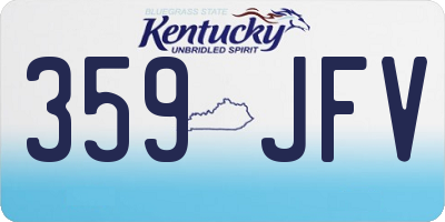 KY license plate 359JFV