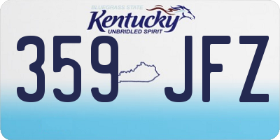 KY license plate 359JFZ