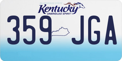 KY license plate 359JGA