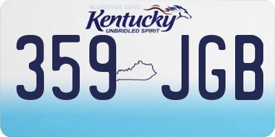 KY license plate 359JGB