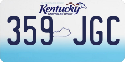 KY license plate 359JGC
