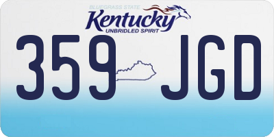 KY license plate 359JGD
