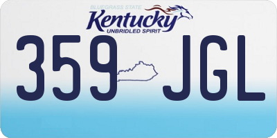 KY license plate 359JGL