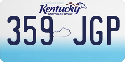 KY license plate 359JGP