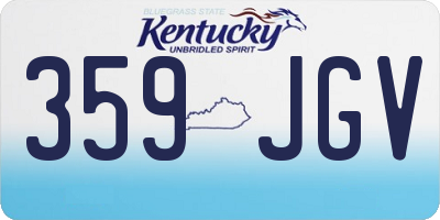 KY license plate 359JGV