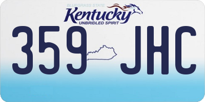 KY license plate 359JHC
