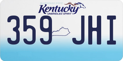 KY license plate 359JHI