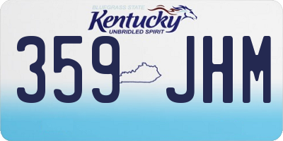 KY license plate 359JHM