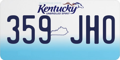 KY license plate 359JHO