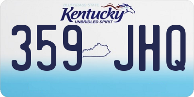 KY license plate 359JHQ