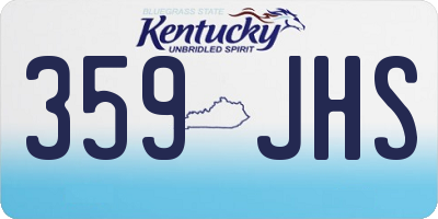 KY license plate 359JHS