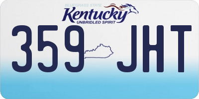 KY license plate 359JHT