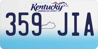 KY license plate 359JIA