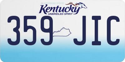 KY license plate 359JIC