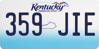 KY license plate 359JIE