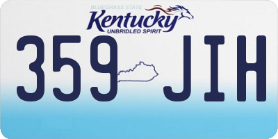 KY license plate 359JIH