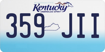 KY license plate 359JII