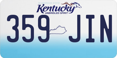 KY license plate 359JIN