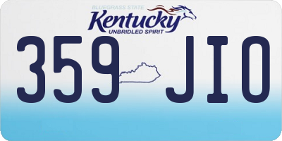 KY license plate 359JIO