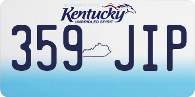 KY license plate 359JIP