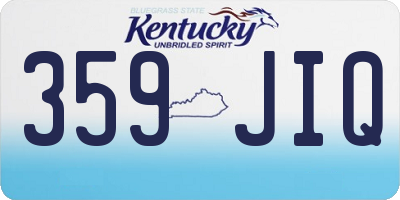 KY license plate 359JIQ