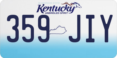 KY license plate 359JIY